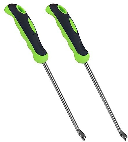 PMIIO Weed Puller Tool Hand Weeder Dandelion Weeder Tool with Ergonomic Handle, Stainless Steel Manual Weed Puller Bend