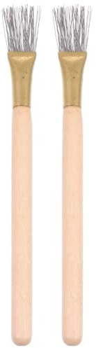 COHEALI Outils De Sculpture En Argile 2 PièCes Pinceaux De Texture MéTalliques Pour Modelage PâTe PolymèRe Accessoires Pour Artisans Et Amateurs De Poterie 6.46In