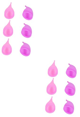 GLEAVI 12 Stk bequeme Periodentasse Periodenbecher aus Silikon menstruation Silikonbecher Tampon-Alternativen medizinisch Ersatz Hygienebecher Violett