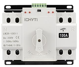FBITE Convertidor automático monofásico trifásico 230V 400V 100A ATS 2P 4P Interruptor de Transferencia Automática de Doble Potencia ininterrumpible Cortacircuitos