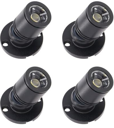 Acouto Display a LED Luci Spot Dimmerabile USB Mini Spotlight per Gioielli Vetrina USB Alimentato Mini Spot Light per Collezionismo Ingresso Display Interni, Nero , Nature Light