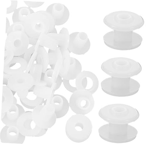 Parliky Moulin à Vent Garantissant Stabilité en Plastique Blanc Attache Lot de 50 Pièces Design Polyvalent pour Décoration Extérieure de Jardin