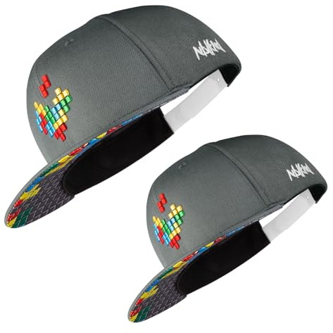 Nebelkind Snapback-Cap-Herren Damen Pixel, Einheitsgröße OneSize, Größenverstellbar, Unisex, hochwertige Basecap trendig, Streetwear Style, Baseball-Kappe mit geradem Schirm, Retro