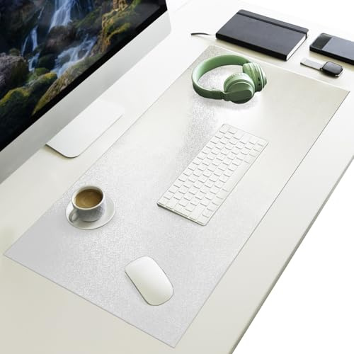 Floordirekt Skrivbordsunderlägg, skrivbordsmatta för barn och vuxna, skrivbordsunderlägg med konstläder och halkfritt underlag för kontor och skola (transparent 30 x 100 cm)