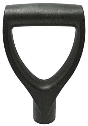 Rake Handle Replacement, Spade Handle Garden Fork Shovel D Shaped Plastic Grip for Digging Raking Tools, Fork, Black