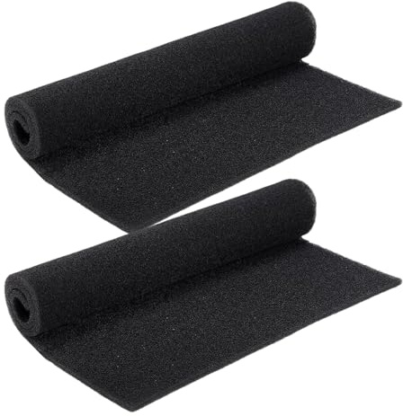 2 x Haze Filter Can Be Cut to Size, Activated Carbon Odour Filter, Activated Carbon Fleece Filter, Flat, Universal Carbon Filter, Filter for Cooker Hoods, Against Kitchen Odours, Fleece Filter