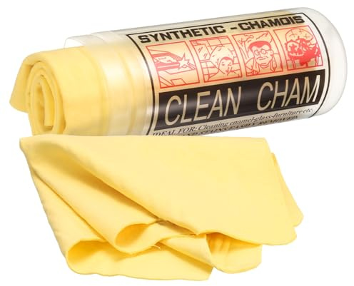 sourcing map Car Premium Shammy Cloth 16.9 x 12.6 PVA Chamois Wash Drying Towel Ultra Absorbent No Scratches in Buckets for Cars Motorcycles Mirrors Glass Countertops Phone Laptop, Yellow
