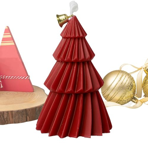 Candela Aromaterapia Natale, Candela Profumata In Cera A Forma Di Albero Di Natale, Decorazioni Naturali per la Casa Centrotavola per Soggiorno Studio Camera da Pranzo Chiesa