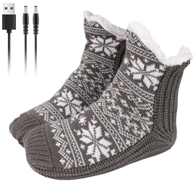 Värme | Trådlösa vintervärmare med bekvämt fleecefoder | uppvärmd elektrisk fotvärmare för kallt väder | perfekt för skidåkning, cykling, camping,