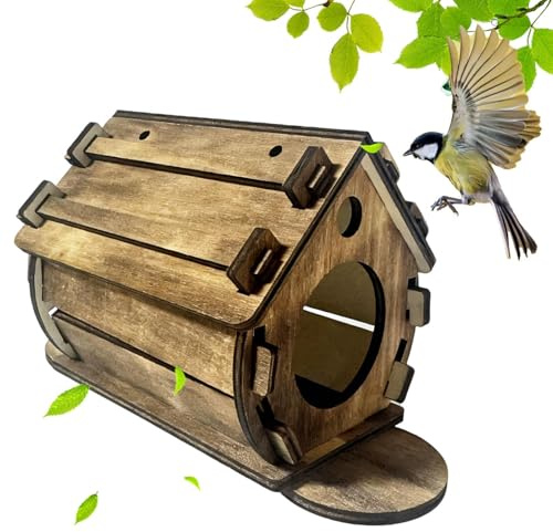 Nichoir,Maison en Bois À Accrocher pour Les Moineaux,Habitat pour Merlebleus Et Moineaux - pour l'Extérieur Jardin Cour Observation des Oiseaux pour Merles Bleus