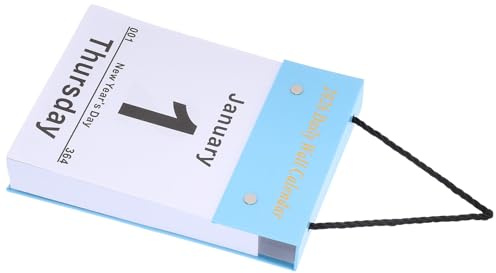 GRIRIW 2026 Vertikaler Tageskalender zum Abreißen mit Großer Schrift Papier Minimalistisches Design für Homeoffice und Lernbereiche Geburtstags und Feiertagsübersicht