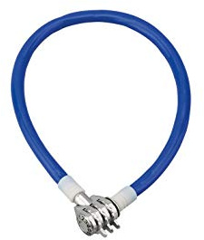 Stålkabelkombinationslås för cykel - kodlåssystem - längd 0,50 m - diameter 5 mm - säkerhet nivå 2 - färg sorterad - THIRARD