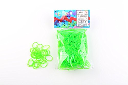 Rainbow Loom hårsnoddar, limegrön