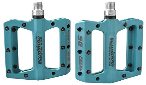 UPANBIKE Fahrradpedale 9/16 inch Mountainbike Rennrad Fahrrad Pedale Bearing Composite Nylon Flatpedale MTB BMX,Blau