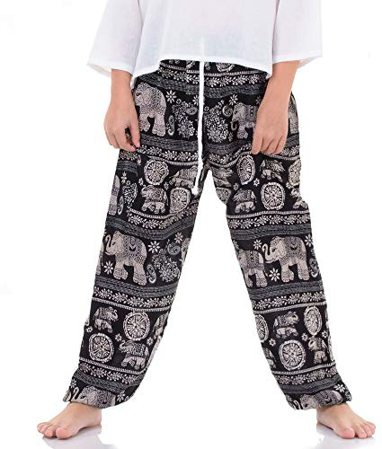 PRINCESS OF ASIA Vegan & Fair - Orientalische Kinder Aladinhose Haremshose Thailändischer Elefant für Jungen & Mädchen