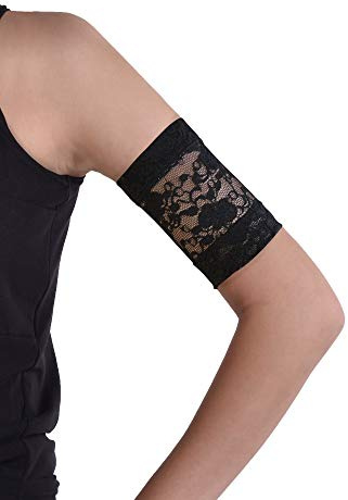Dia-Band, brassard de maintien en dentelle pour capteur de glycémie Freestyle Libre, Medtronic, Dexcom Simplera ou encore Omnipod – Bandeau pour diabétique confortable et réutilisable. (XL (31-34 cm))