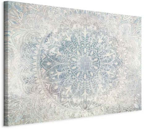 murando - Leinwandbild Abstrakt beige blau, 120x80 cm, 1-teilig, Wohnzimmer