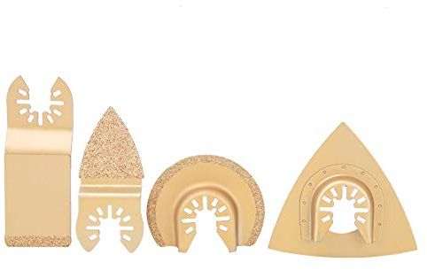 lyrlody Lama per oscillante 4 pezzi，Lame oscillazione carburo utensile multifunzione oscillante per tagliare legno plastica metallo morbido