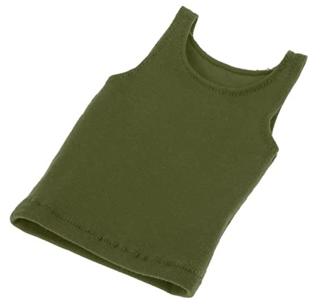 rockible T Shirt Im Maßstab 1:6, ärmellose Weste, Kleidung für 12 Männliche Und Weibliche Actionfiguren, Puppenkleidung, Spielzeug, Grün