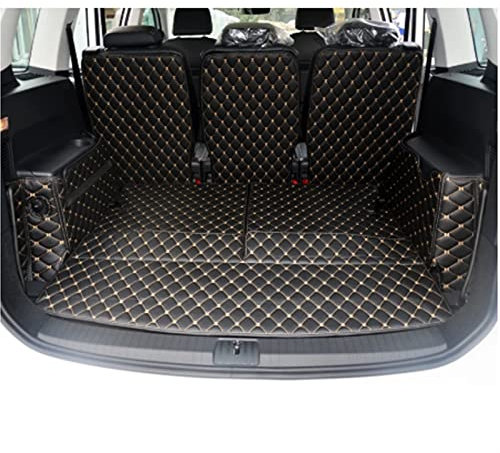 EKEGUY Antirutsch Kofferraum Matte Spezielle Kofferraummatten Für VW Für Touran 7 Sitze 2016-2022 Kofferraumteppiche Cargo Liner Styling Gepäckabdeckungen Kofferraum Schutzmatte