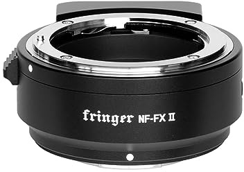 Fringer NF-FX II Adaptateur de monture d'objectif Autofocus d'ouverture électronique intégrée Compatible avec objectif Nikon D/G/E pour Fujifilm photo Fuji X-T50 X-T5 X-Pro3 X-T30II XT4 XH2S XE4 Série