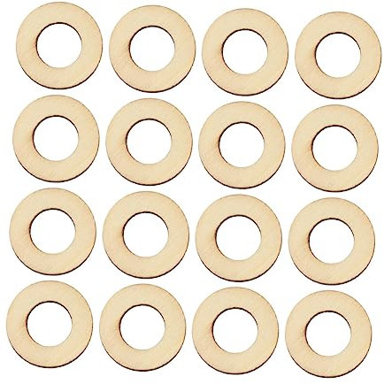 EXCEART 200stücke Holzkreise Kreisförmige Holzstücke Für Scrapbooking-verzierungen Und Diy-basteldekor Runde Mini-holzscheiben Mit Ausgehobenen Details