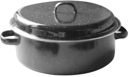 Alipis Enamel Grill Pan Multi-Function Roasting Pan Kitchen Supplies for Home Cooking Barbecue Use