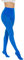 Hiltzo Collant Donna Semi Opaco Colorato Comfort Cintura Elastica Collant 80 Denari Blu Reale L-XL