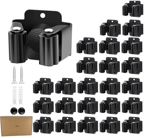 HYSHLC 25 Stück Gerätehalter Set,Besenhalterung Wand Gartengerätehalter Besenhalter aus Edelstahl Werkzeughalter Wand für Wischmopp, Besen, Schaufel, Werkzeuge