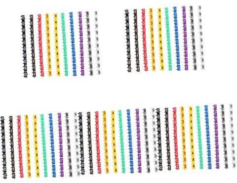 HOMSFOU 500pezzi Tubetti Colorati Per Identificazione Cavi Etichette Adesive Per Cavi Elettrici Design e Leggero