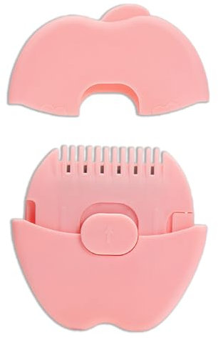 KGDUYC Tagliacapelli 2 in 1 a Forma di Mela, Pettine Manuale da Donna per Doppie Punte, Rifinitore per Tagliare e Acconciare Capelli Sottili e Spessi (Rosa)