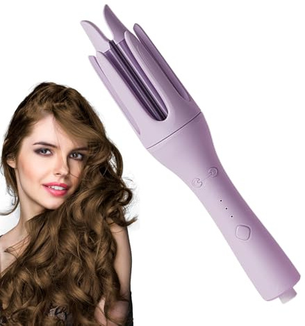 Rizador de pelo automático para rizador, rizador de pelo giratorio automático,Rizador de pelo automático de iones negativos giratorio 32 mm - Varita rizadora de barril ancho con revestimiento cerámico