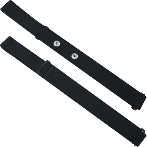 WHYHKJ Heart Rate Monitor Chest Replacement Strap Adjustable Soft Strap Heart Rate Chest Strap Replacement Strap Cycling Heart Rate Elastic Compatible Heart Rate Sensor for Running Yoga Cycling Black