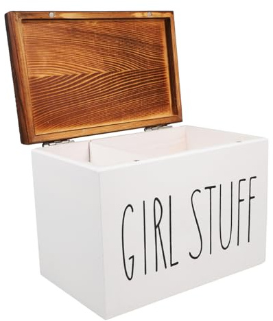 Warmhm Holz Aufbewahrungsbox Für Damenhygieneprodukte Mit Deckel Multifunktionaler Organizer Für Badezimmer Tisch Und Mehr Staubschutz Große Kapazität Stilvolles Design