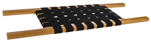 Kanu Sitz Seat Bank aus Eschenholz Front/Center/Rear - Gurtbandsitz Kanusitz mit Gurtflecht für Canoe Kanu Gurtflechtsitz (Eschenholz, 46x26cm)