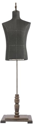 Schneiderpuppe Schaufensterpuppe Damen/ Herren, 150-180cm Verstellbar Männlich Schneiderbüste mit Standfuss (Schwarz, 1)