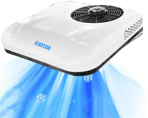 JLDZEBD Autocaravana Aire Acondicionado 12V, Aire Acondicionado Caravana con Refrigerante, Viento Frio/Refrigeración Y Calefacción Dos Estilos, para Caravana, Camionetas,Viento Frio