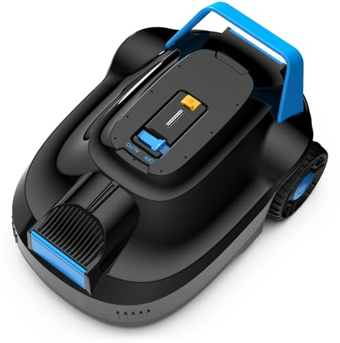 BOTLIFE (2026 Neu) PC01 Poolroboter, Akku Poolsauger Bodensauger, Kabelloser Poolroboter Boden, 6057 LPH, 120 Minuten Laufzeit, Selbsteinparkfunktion, Poolreiniger für Flache Pools bis zu 80㎡