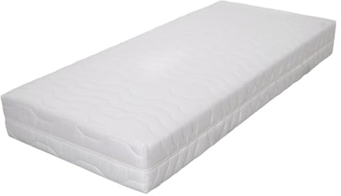 Madrass 90 x 200 cm, fickfjädrar med 7 zoner, H3, hårdhet, komfortmadrass med 240 fjädrar per m2 kallskummadrass för vuxna och seniorer, tvättbart överdrag, 20 cm höjd, premium sovmadrass