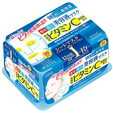 Kose Clear Turn Essence Facial Mask White - 30 masks (japan import) [Badartikel]