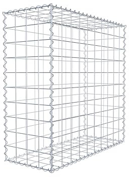 GABIONA Cesta de piedra rectangular de 10 x 10 cm, profundidad de 40 cm, cierre de espiral, galvanizada (100 x 100 x 40 cm)