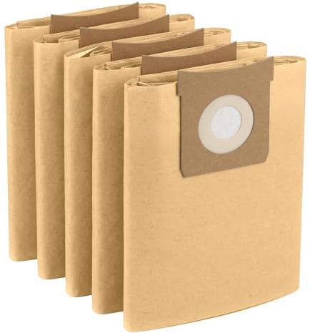 SPARES2GO Strong Dust Bags for Titan 16L 20L 30L 40L Vacuum Cleaners (Pack of 5) | Pack of 5