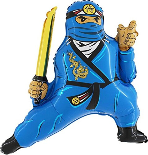 grabo Folienballon Ninja blau ca. 60x70cm