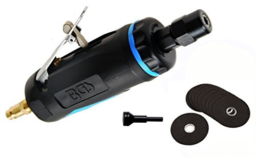 OC-PRO Meuleuse Pneumatique Droite, Axe Porte Meules, 10 Disques 75 MM X 1.5 MM