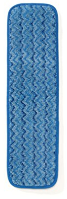 Rubbermaid Commercial Products HYGEN Microfibre Frange De Lavage 40 cm Bleu – Frange Haute Performance avec Bandes De Récurage Et Code Couleur, pour Nettoyage Humide Professionnel – R050650