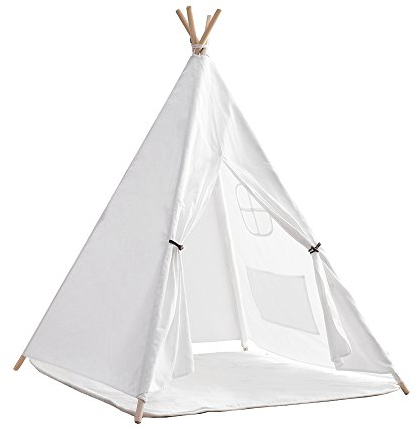 little dove Tipi Spielzelt für Kinder Natürliches Baumwollsegeltuch（ohne Matratze）