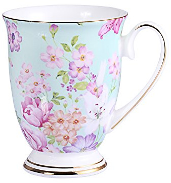 AWHOME Royal kaffemugg av fint porslin, olika färger, 330 ml, grön