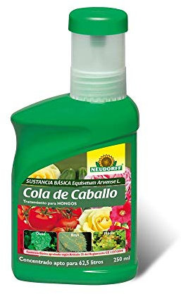 Fungicida Natural Sustancia Básica Cola de Caballo, Equisetum Arvense L, Tratamiento de Hongos Oidio y Mildu, 250 ml (Concentrado para 62,5 Litros).