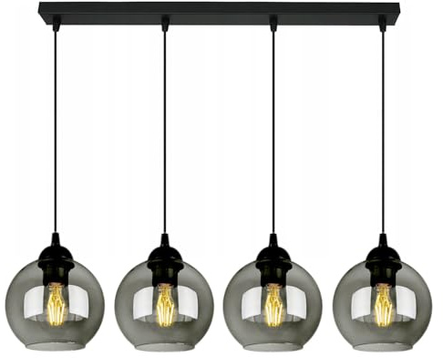 FKL DESIGN Home Deco Deckenlampe Pendellampe Hängelampe Wandlampe Tischlampe Leuchte Pendelleuchte Kugel Schwarz Grau Weiß Lampe aus Serie N100 verschiedene Varianten (BZ4)