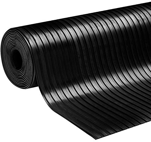 Floordirekt Gummiläufer Bodenmatte Gummimatte Breitriefen in 2 Größen Stärke: 3 mm Antirutsch Matte (120 x 150 cm)